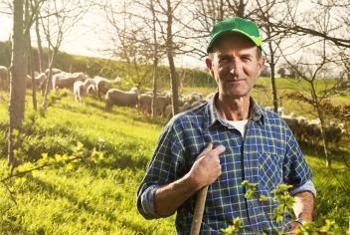 Landarbeiter im Einsatz