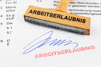Stempel Arbeitserlaubnis